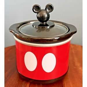 Disney Mickey Mouse Red & Black .65 Quart Mini Crock Pot Slow Cooker Dip Server